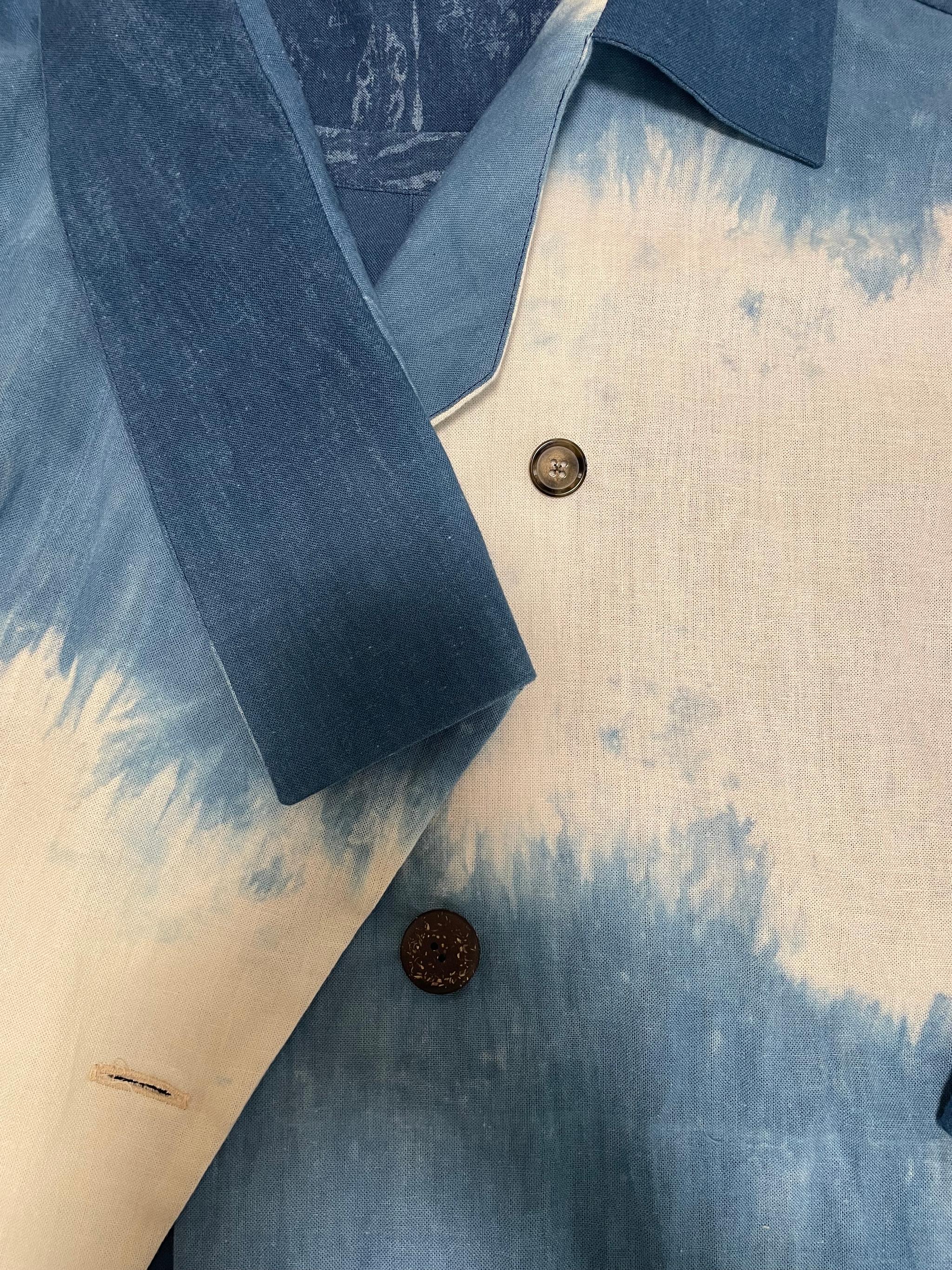 藍染のアシンメトリートップス | 9枚目