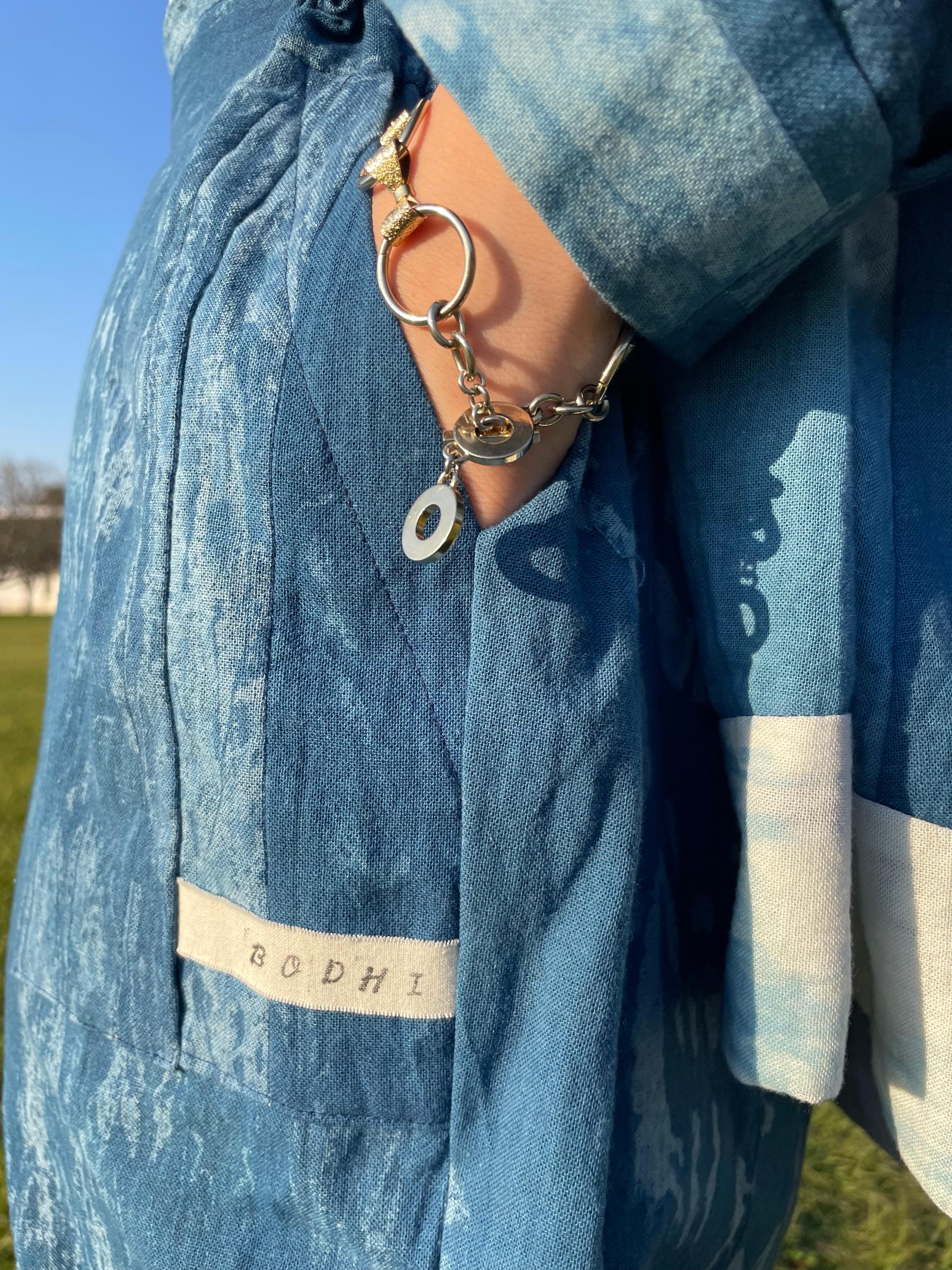 世界に一つだけの藍染楽らくワイドパンツ