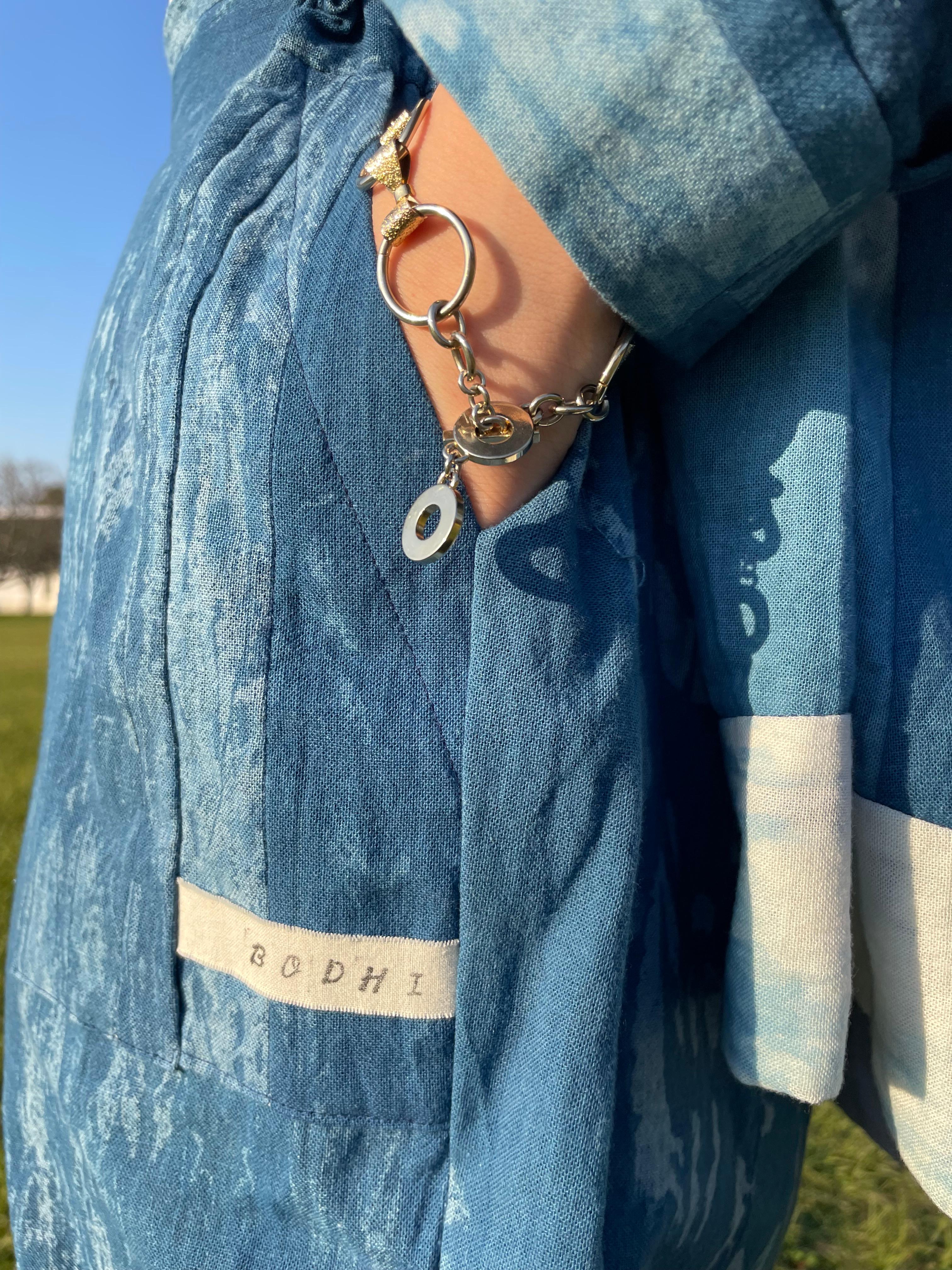 世界に一つだけの藍染楽らくワイドパンツ